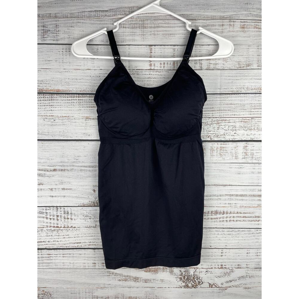Kindred Bravely Sublime Nursing Tank Top Black Large Stretch Maternity